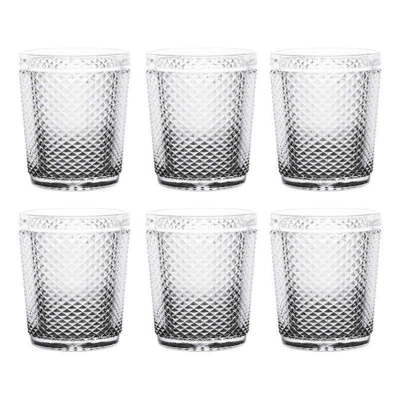 Vivalto Sklenice s křišťálovým vzorem, 300 ml, 6 ks transparentní