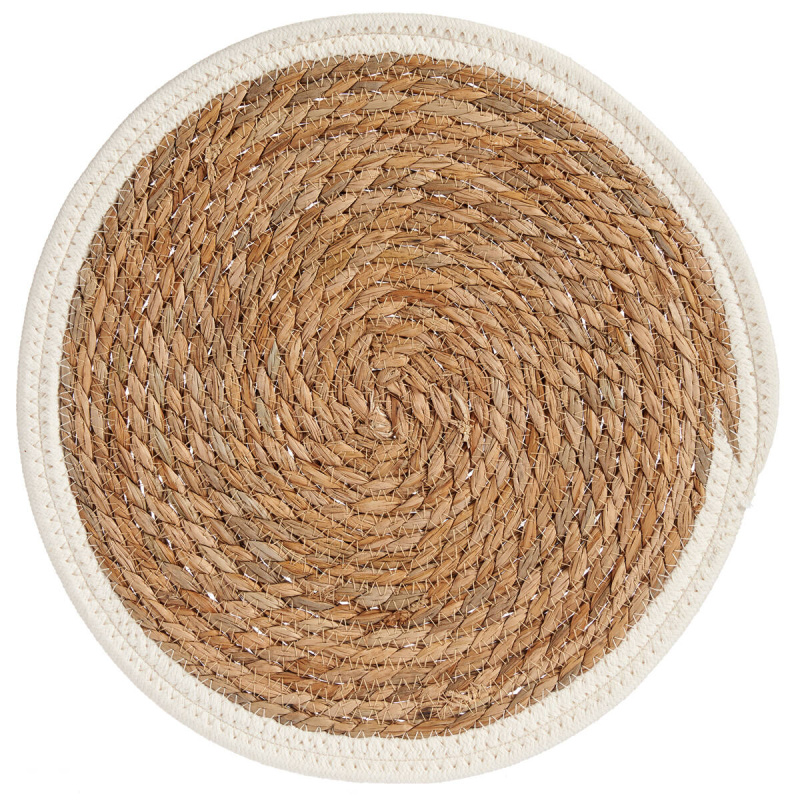 Giftdecor Prostírání s bílým okrajem, 35 cm hnědá