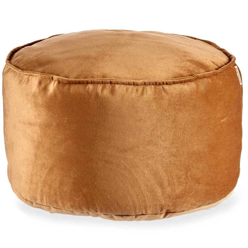 Giftdecor Sametový taburet, Ø 60 cm, oranžový oranžová