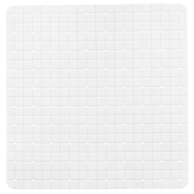 Berilo Protiskluzová koupelnová podložka BRICK, 50 x 50 cm, bílá bílá