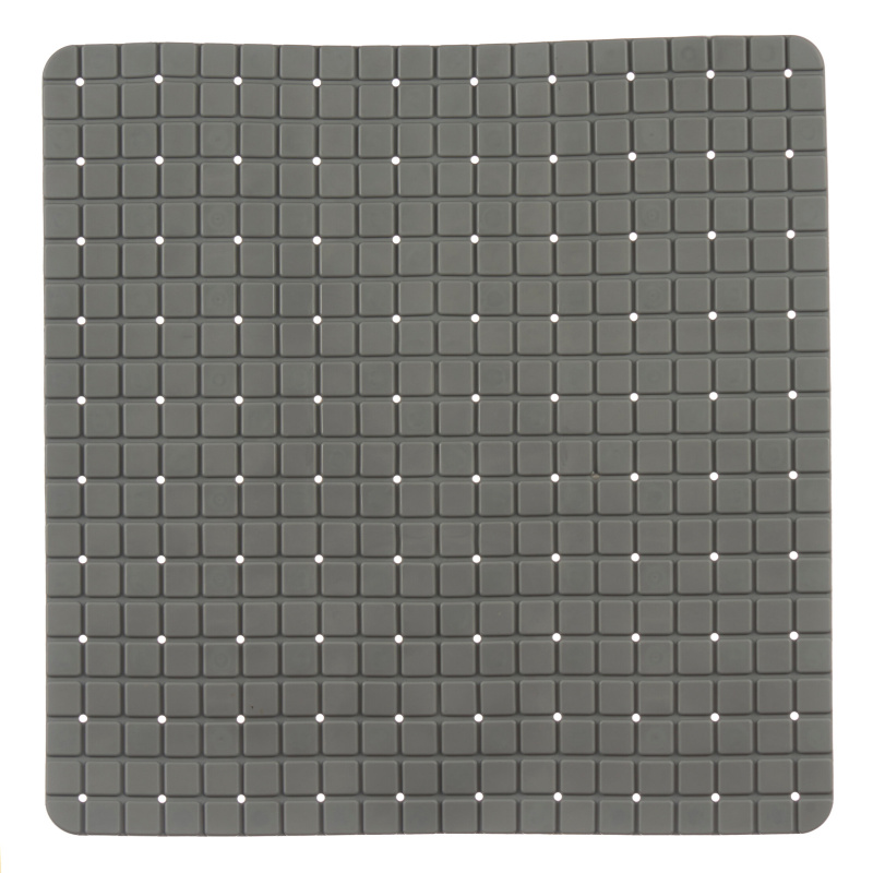 Berilo Protiskluzová koupelnová podložka BRICK, 50 x 50 cm, šedá šedá