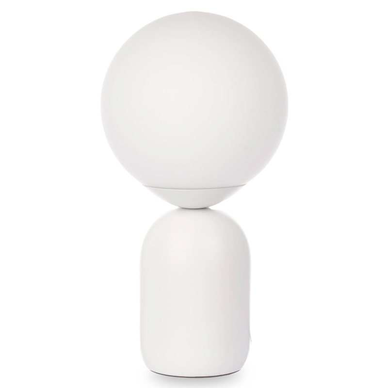 Giftdecor Stolní lampa ve tvaru koule BALL, O 15 cm bílá