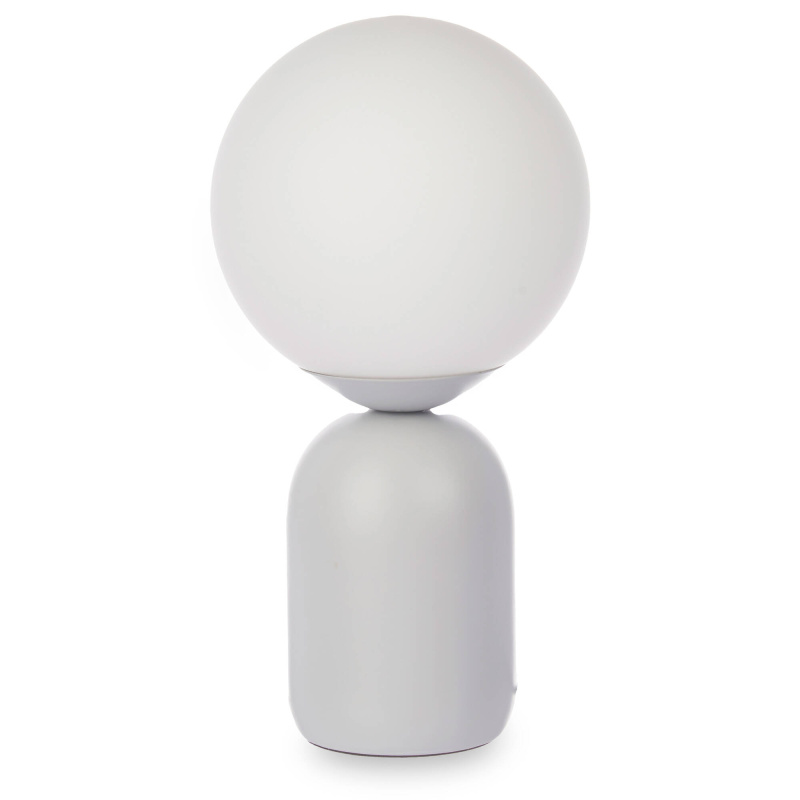 Giftdecor Stolní lampa ve tvaru koule BALL, O 15 cm šedá