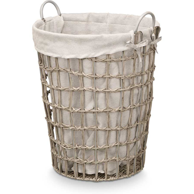 Kipit Koš na prádlo s úchyty, jednokomorový, 59 cm, šedý šedá