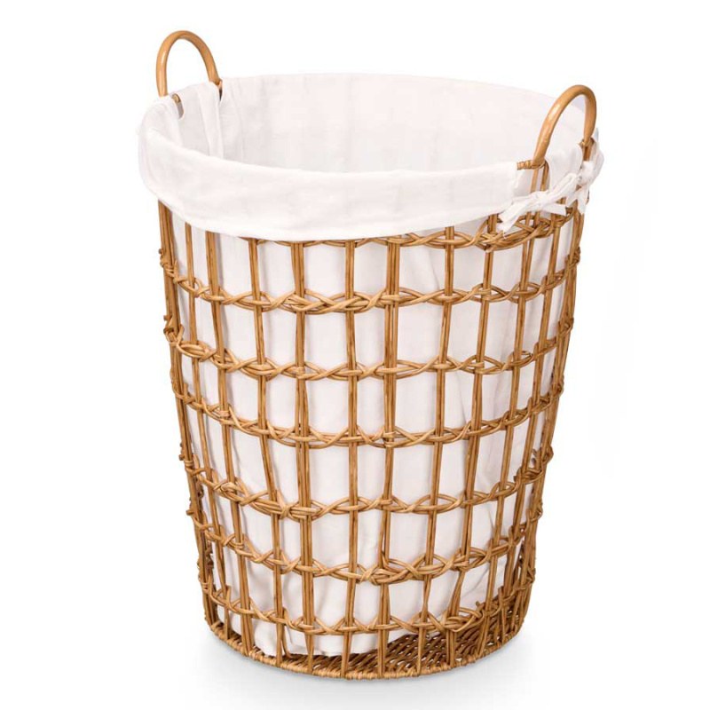 Kipit Koš na prádlo s úchyty, jednokomorový, 59 cm, hnědý hnědý