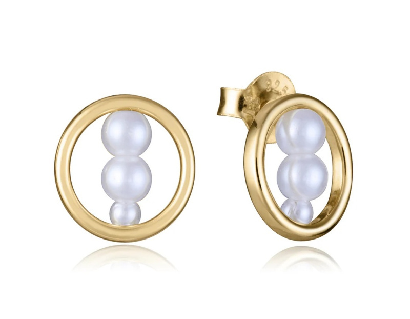 Viceroy Pozlacené náušnice se syntetickými perlami 2307E100-60