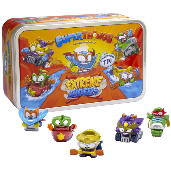 Superthings Sada figurek Extreme Riders v plechovce
