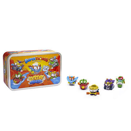 Superthings Sada figurek Extreme Riders v plechovce