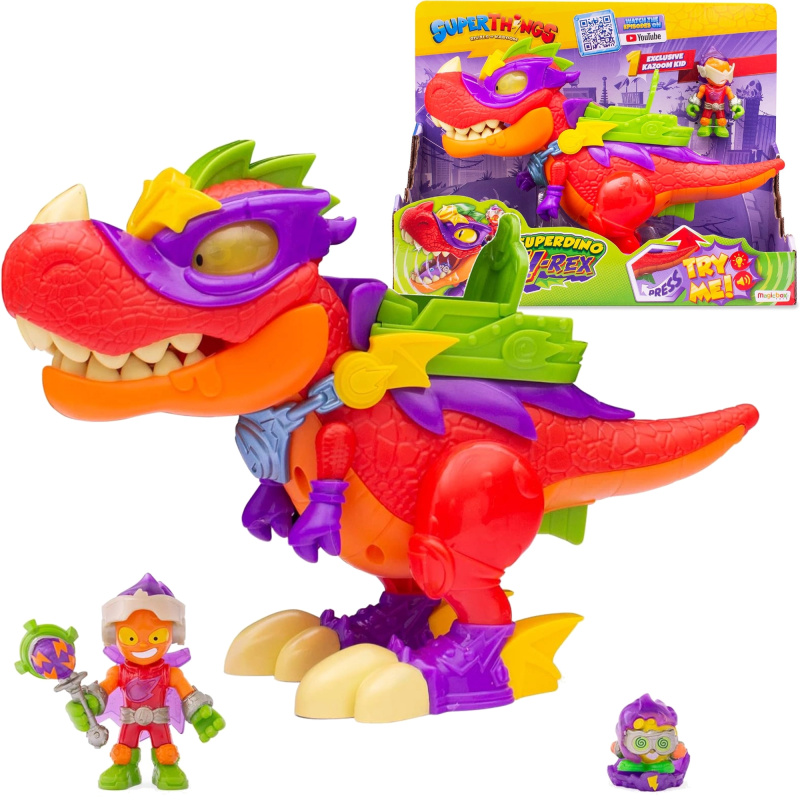 SuperThings V‑Rex Superdino robot – figurka padoucha s doplňky