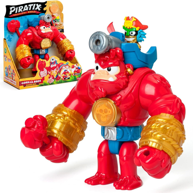 Piratix Adventure World sada s figurkou a doplňky Crazy Jungle Gorilla Bros Boom Ben