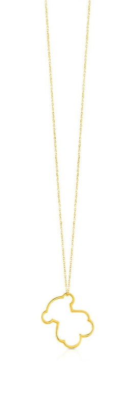 Tous Ikonický dámský náhrdelník ze žlutého zlata Silueta 1000135600