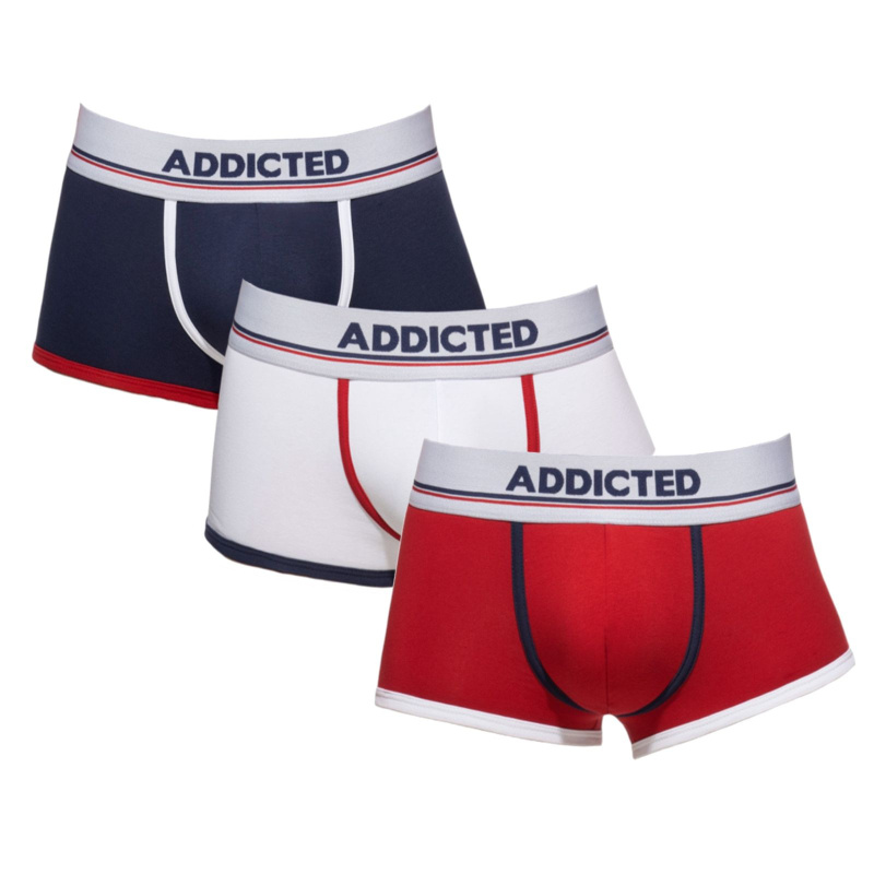 3PACK pánské boxerky Addicted vícebarevné (AD1009P-3COL) XL, trenky / trenýrky