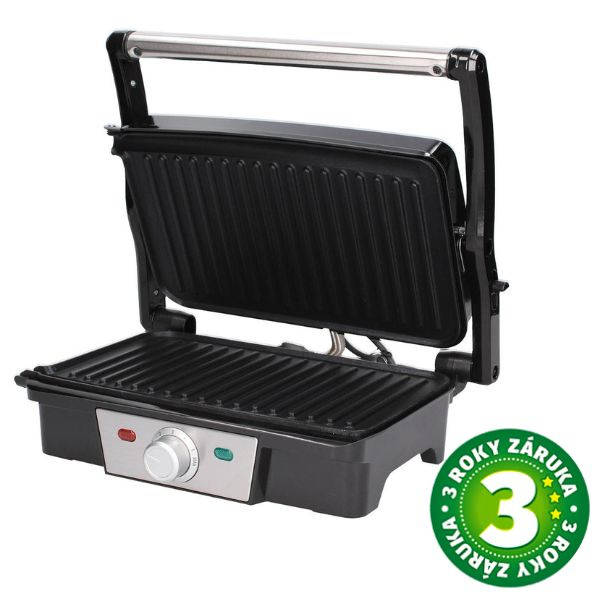 Velký kontaktní gril Väline Amantta, grilovací plocha 27,5x17cm 1500W, 180°, 3 roky záruka