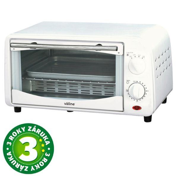 Mini elektrická retro trouba Väline Essenza 9l, 800W, bílá, volně stojící, 3 roky záruka