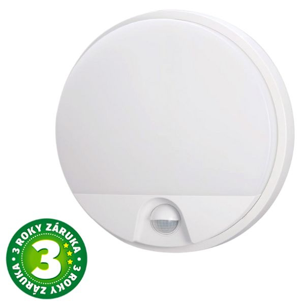 Prémiové LED venkovní osvětlení Doko kruh s čidlem pohybu IP54 15W 1100lm denní, 3 roky