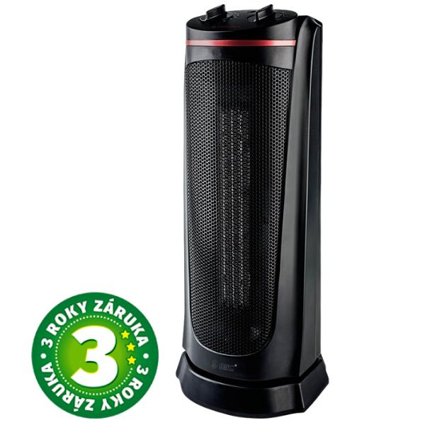 Sloupový PTC teplovzdušný ventilátor 47cm, 2 stupně výkonu, max 2000W, oscilace, na 25m2