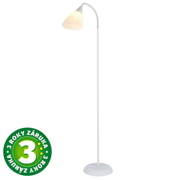 Stojací lampa Langadu na 1 žárovku E27 max 40W, bílá, 3 roky záruka