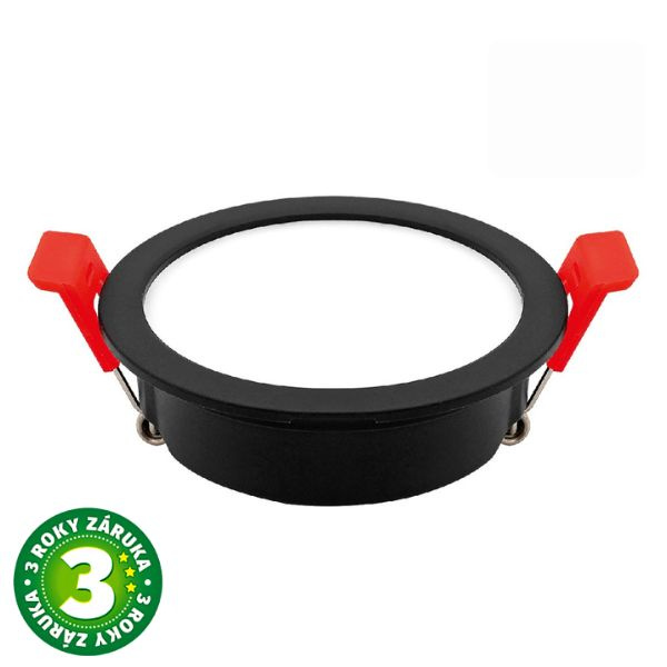 Prémiové podhledové LED svítidlo Lumati 7W 600lm, CCT, černé, kruh, 7,5cm, 3 roky záruka