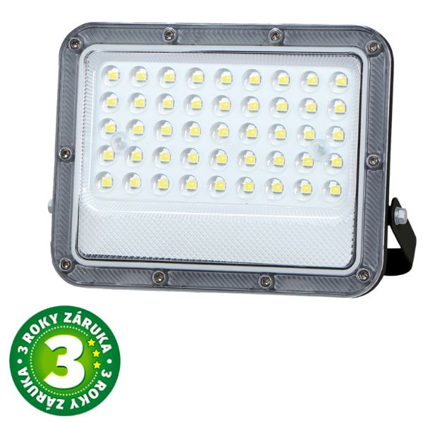 Prémiový ultratenký LED reflektor šedý 30W 2600lm, denní, 3 roky