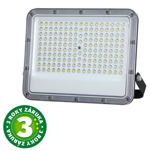 Prémiový ultratenký LED reflektor šedý 100W 9600lm, studená barva světla, 3 roky záruka