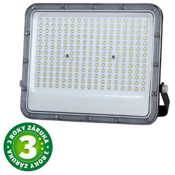 Prémiový ultratenký LED reflektor šedý 150W 14300lm, studená barva světla, 3 roky záruka