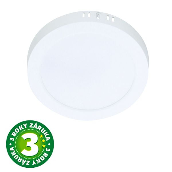 Prémiový přisazený LED panel 18W 1600lm, denní, kruhový, 21,6cm, 3 roky