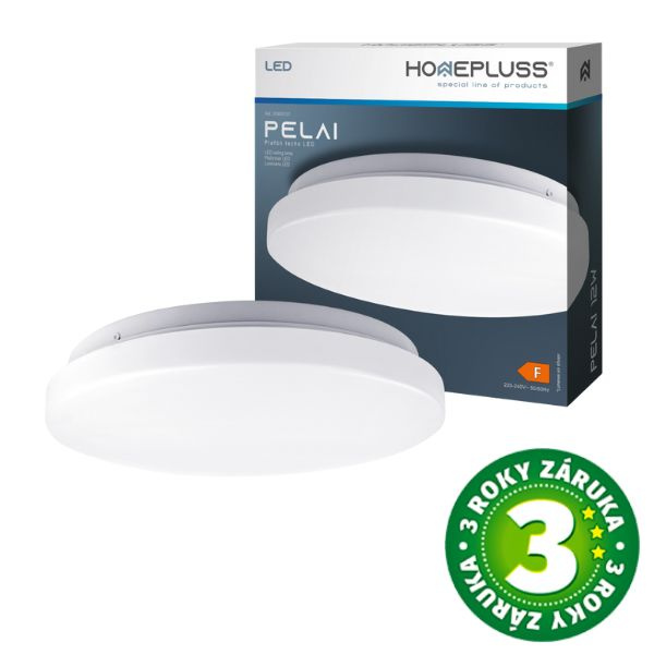 Prémiové led stropní svítidlo Pelai 26cm 12W 960lm studená, 3 roky