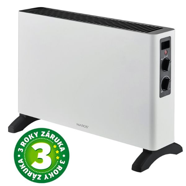 Přímotop - konvektor, 2 stupně topného výkonu, max 2000W, na 20m2, bílý