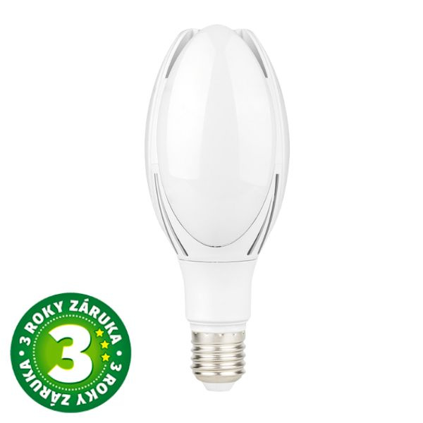 LED žárovka E27 24W 4000lm, studená, délka 19,5cm, ekvivalent 280W, 3 roky záruka