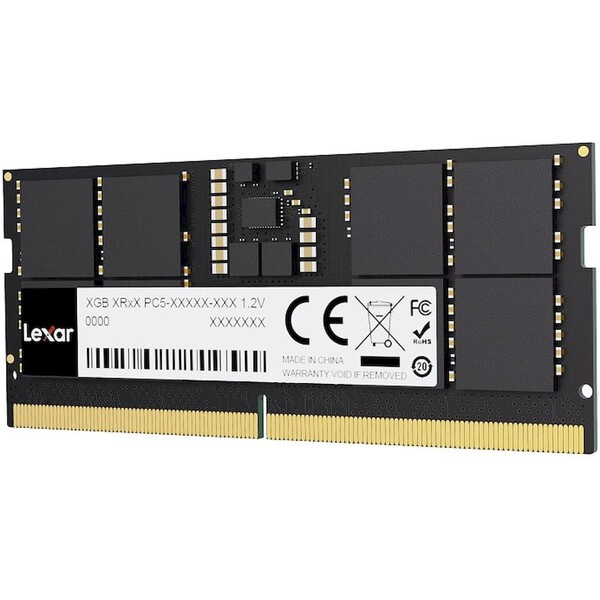 Lexar 16GB DDR5 4800MHz CL40 SODIMM (LD5DS016G-B4800GSST) Černá