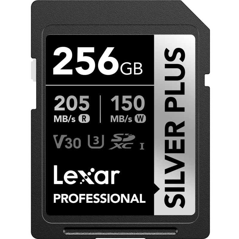 Lexar 256GB Pro SILVER PLUS SDXC C10 V30 U3