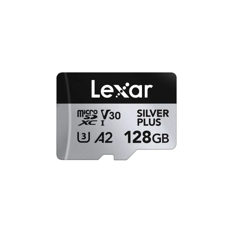 Lexar 128GB H-P Silver Plus microSDHC s adp C10 A2