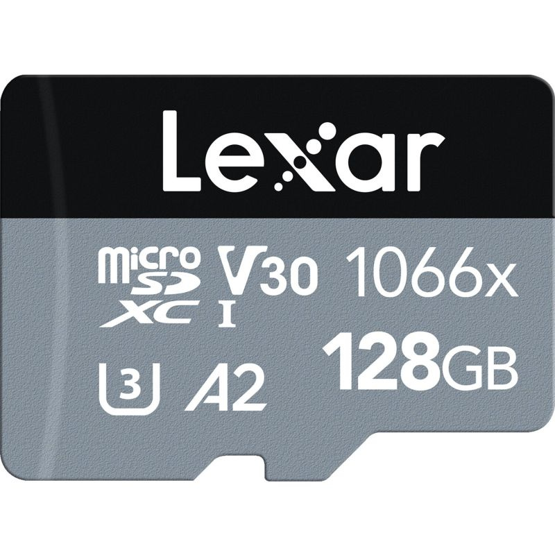 Lexar 128GB H-P Silver Plus microSDHC s adp C10 A2