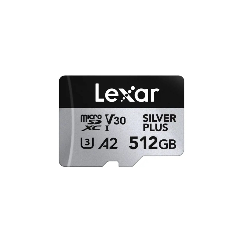 Lexar 512GB H-P Silver Plus microSDHC s adp C10 A2