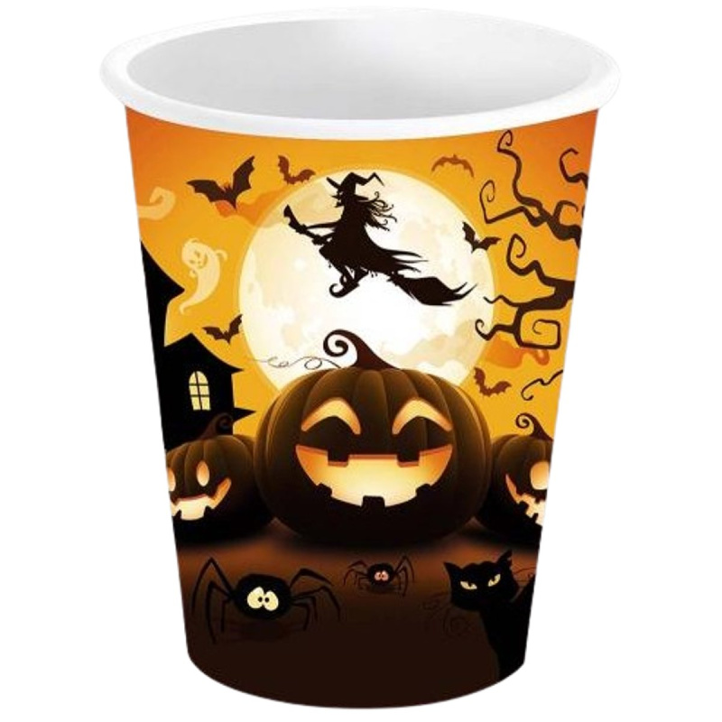 Rystol Papírové Halloween kelímky dýně 355 ml