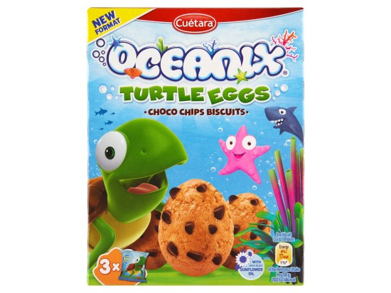 Cuétara Oceanix Turtle Eggs cereální sušenky s čokoládou 105g