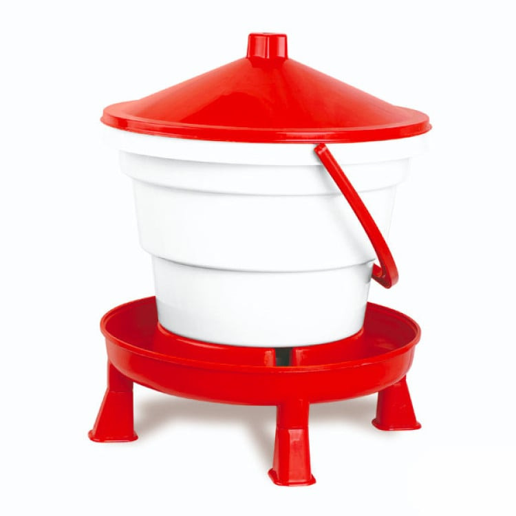Napájecí kbelík pro drůbež, s podstavcem, 15 l - GAUN 12043