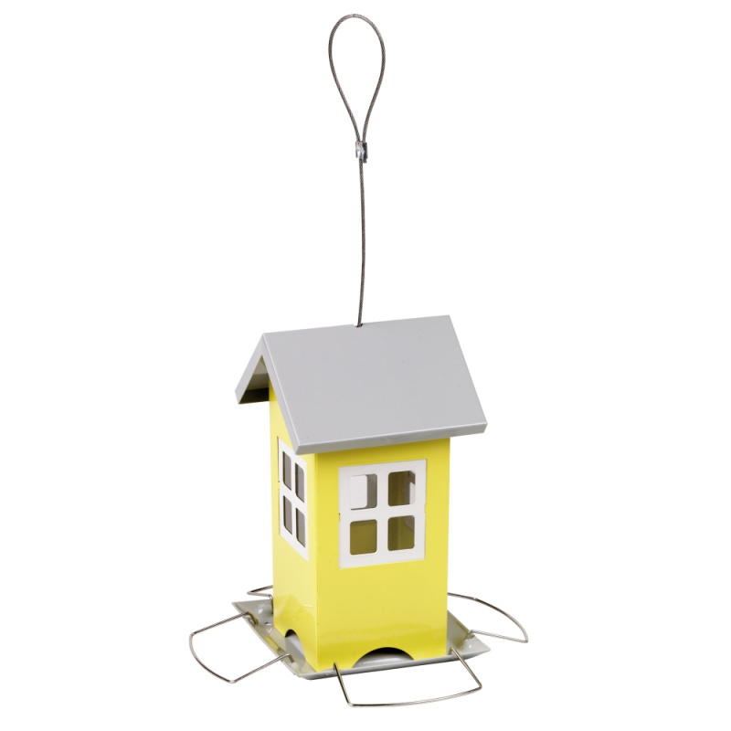 Krmítko pro ptáky kovový domeček 1 ks