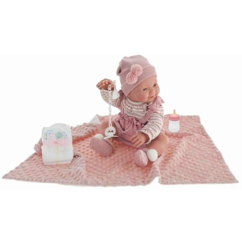 Antonio Juan 50160 Mia Mrkací a čůrající realistické miminko s celovinylovým tělem - 42 cm