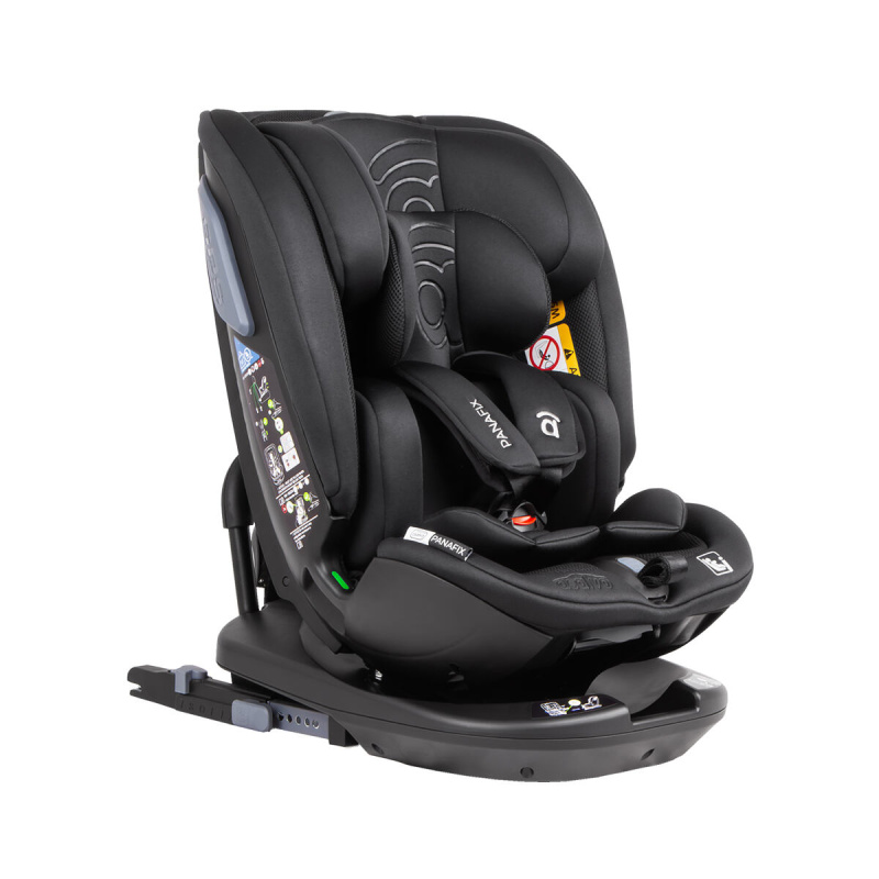 Asalvo PANAFIX autosedačka 40-150 cm, otočná, isofix+TopTether, black