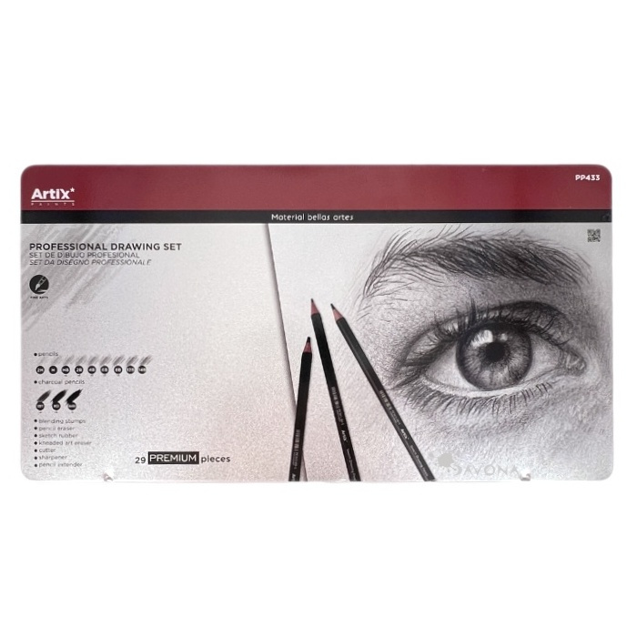 Sada tužek a uhlů pro kreslení a skicování (29ks)