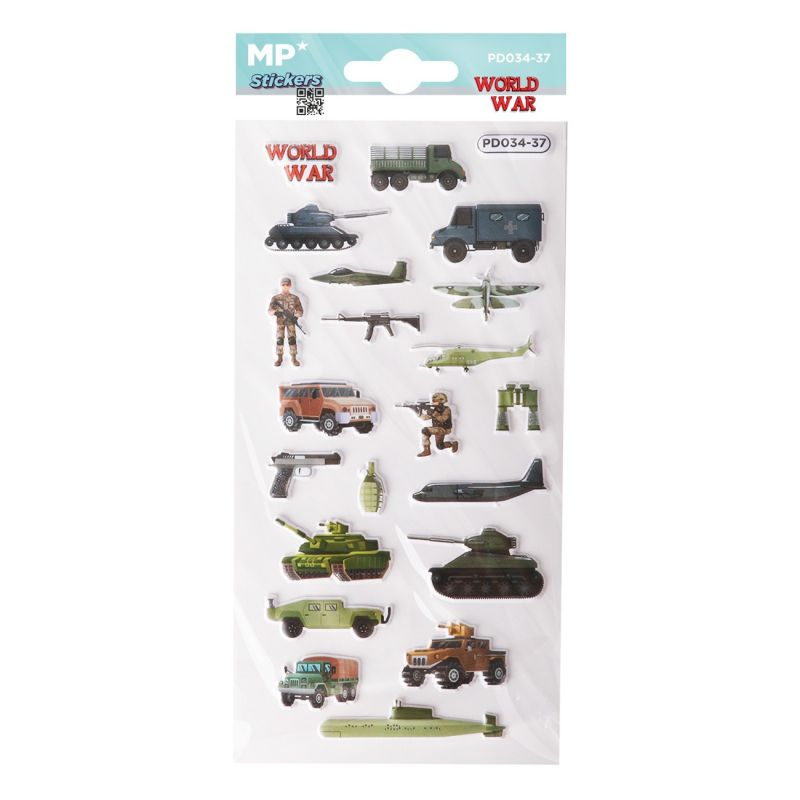 Samolepky 3D 9,5x18,5cm - Vojáci
