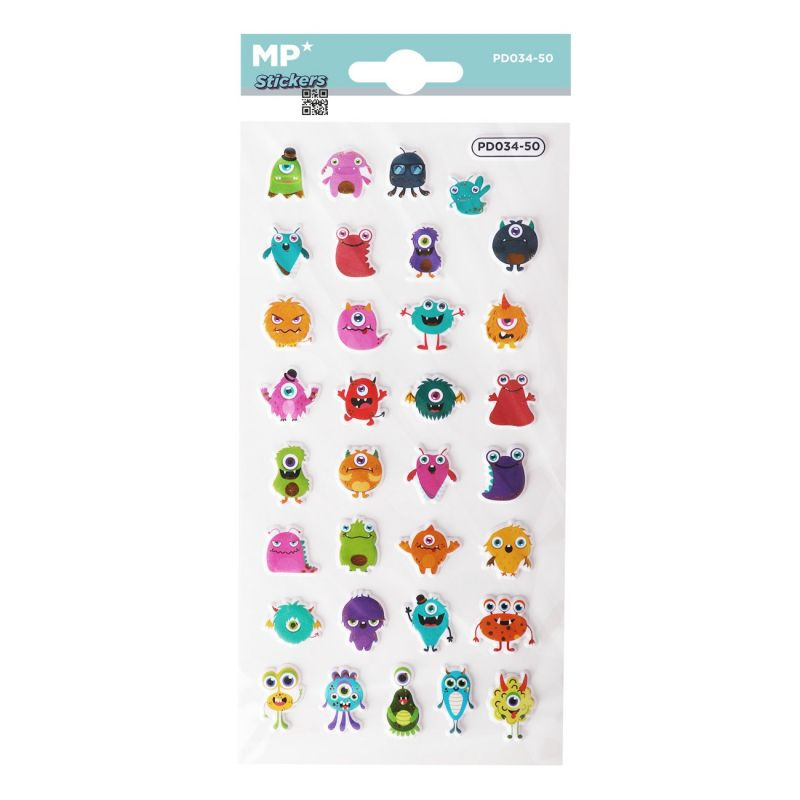 Samolepky 3D 9,5x18,5cm - Příšerky