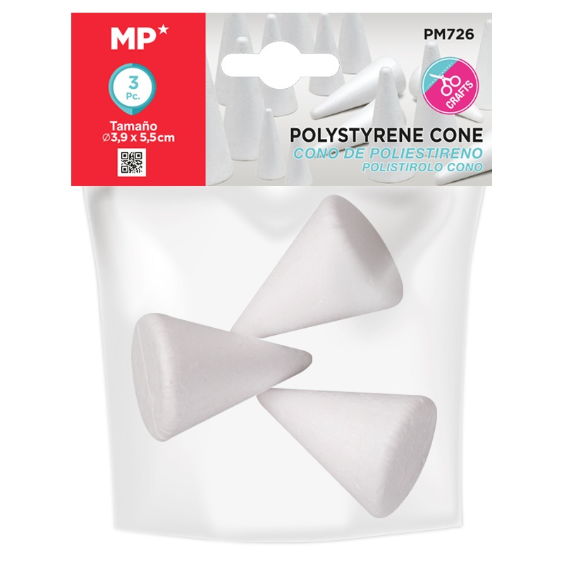 Polystyrenový kužel 5,5cm (3ks)