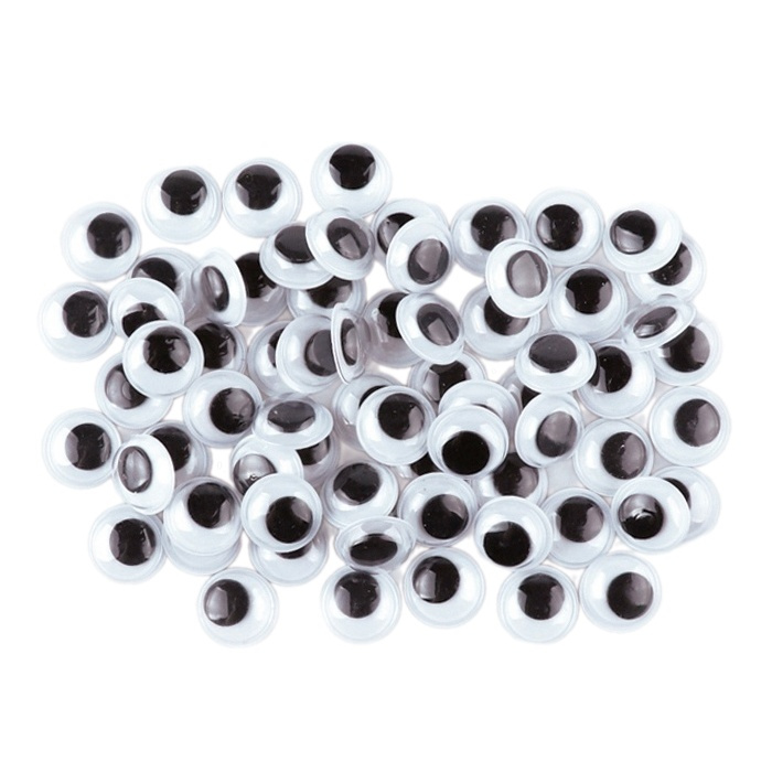 Dekorační pohyblivé oči kulaté 10mm (68ks)