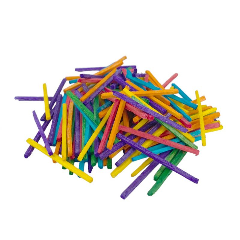 Sirky bez hlaviček barevné - dřevěné dekorace (130ks)