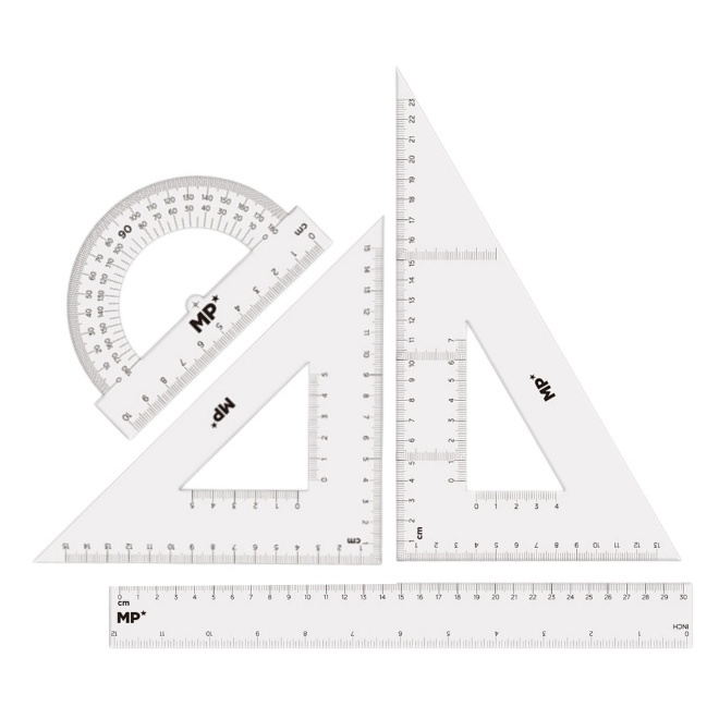 Sada pravítek průhledných (4ks)