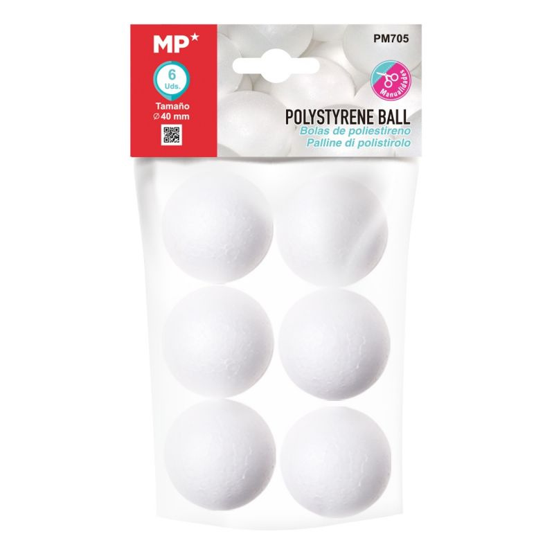 Polystyrenové koule průměr 4cm (6ks)