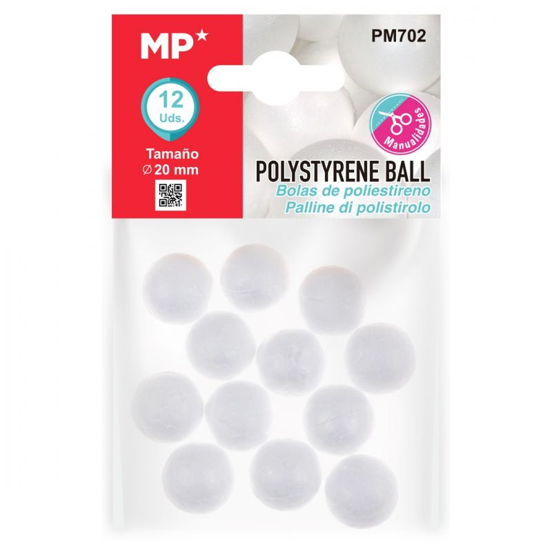 Polystyrenové koule průměr 2cm (12ks)