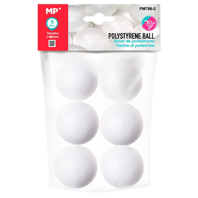 Polystyrenové koule průměr 4,8cm (6ks)